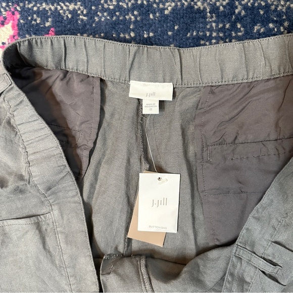 J Jill NWT‎ Ladies Size 22 Mid Rise Linen Rayon Shorts in Smoke $64 Breathable - Picture 9 of 10